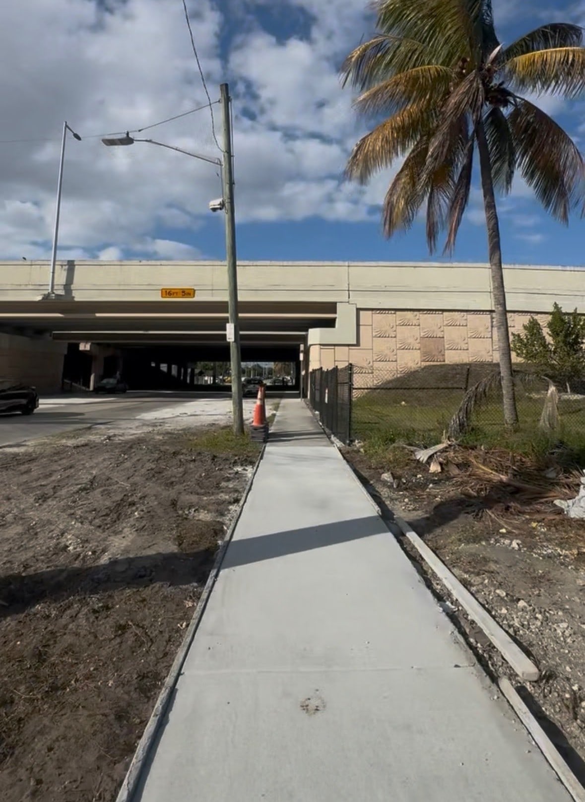 Repaired sidewalk after the issue was addressed