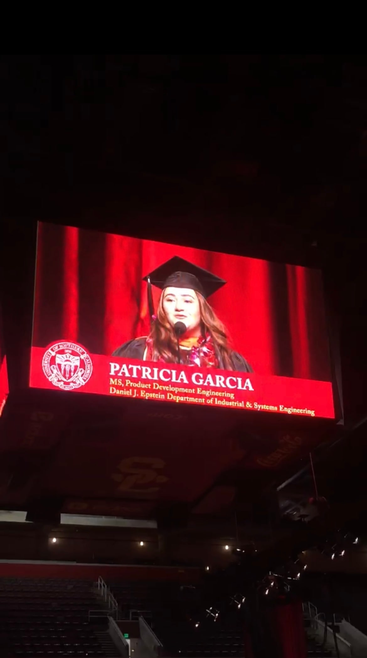 Patricia graduating from USC