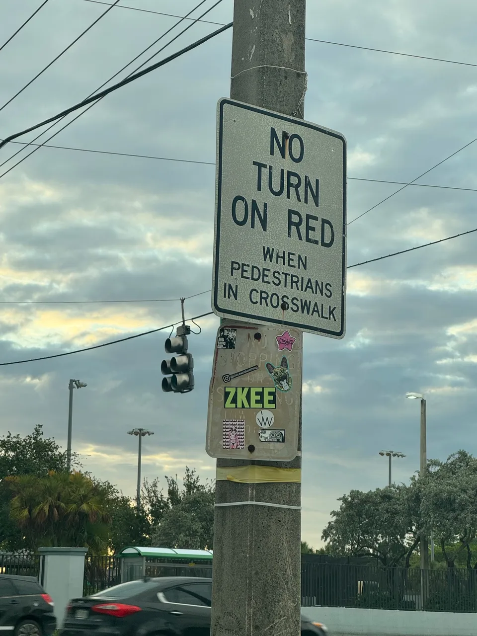 Damaged or missing sign